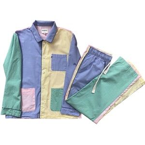 Jimmy Fallon Collab Alex Mill P'Jimmies 2-Piece Colorblock Pajama Set